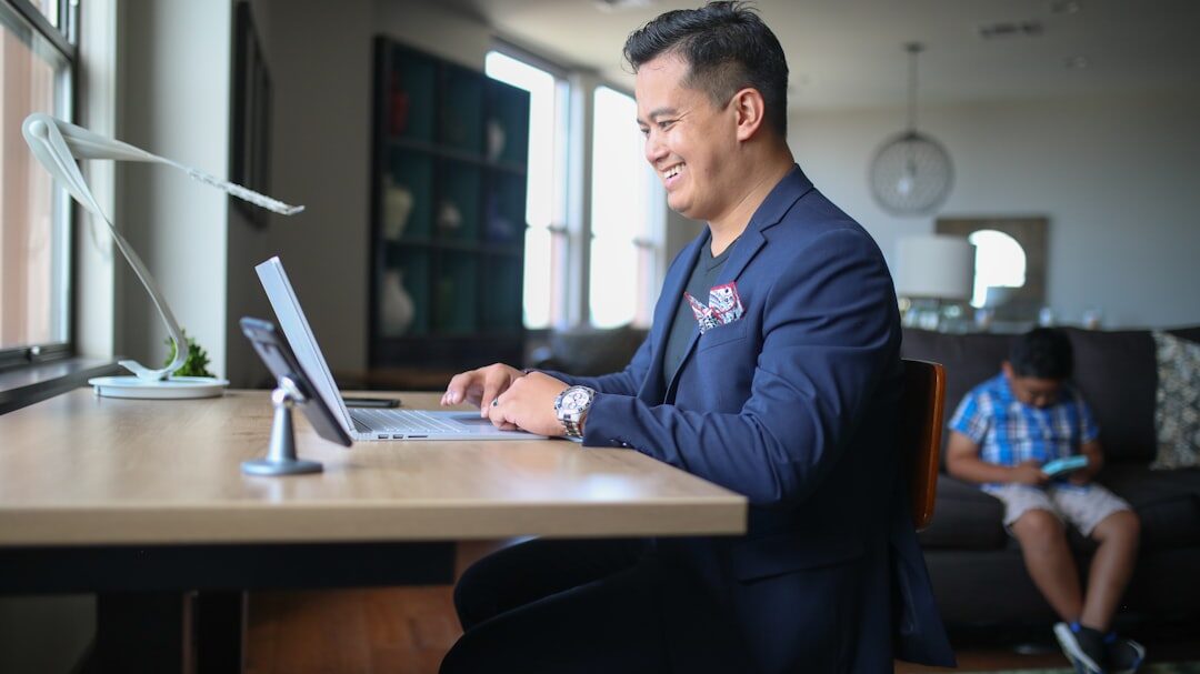 Entrepreneur reviewing business results with a consultant at a desk